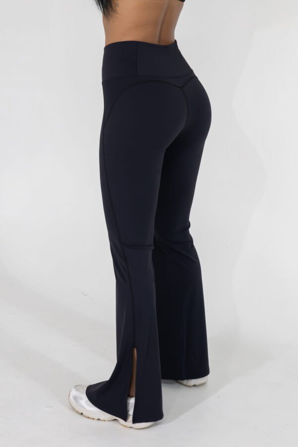 High-Rise Flare Pants with Side Slit - Imagen 4